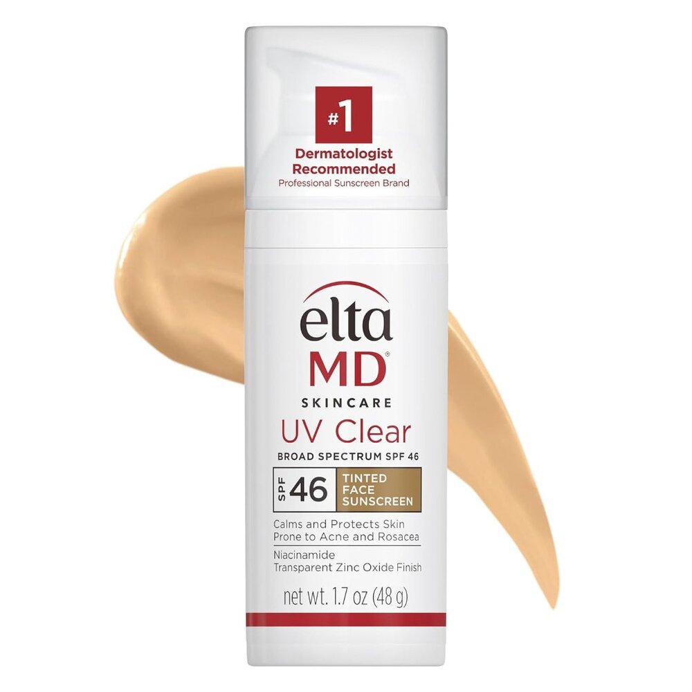 Elta MD UV Clear Tinted Face Sunscreen SPF 46 Transparent Zinc Oxide exp 02/27